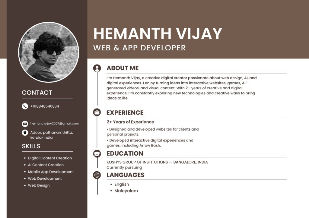 Hemanth Vijay Resume